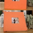 thumbnail image 3 of Matsuzay Álbum de fotos autoadhesivo con cubierta de tela, álbum de recortes hecho a mano DIY, álbum de fotos de aniversario para el hogar Artesanía naranja Matsuzay HA7319-03B, 3 of 6