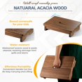 thumbnail image 2 of Wooden Step Stool, One Step Stool for Adults, Bedside Wooden Stool with 550lbs Capacity, Portable & Non-Slip Heavy Duty Design (Rich Walnut, 3.5in Height), 2 of 15