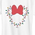 thumbnail image 3 of Disney - Christmas Lights Minnie Head - Women's Short Sleeve Graphic T-Shirt, 3 of 5