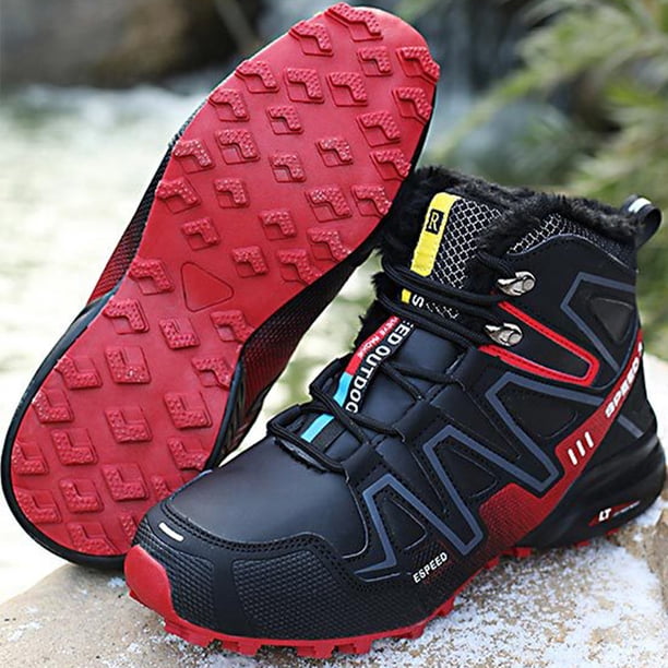Zapatos de senderismo Zapatillas casuales para hombre PU transpirable para otoño invierno (40) Rojo Likrtyny Tenis De Mujer Tenis De Hombre