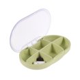 thumbnail image 2 of Unique Bargains 1 Pc 6 Compartment Single Layer Pill Case Portable for Travel Green, 2 of 6