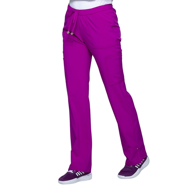 Heartsoul Love Always Scrubs Pant for Women, Low Rise Drawstring, Plus  Size, HS025T, 2XL Tall, Eggplant 