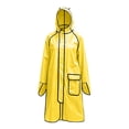 thumbnail image 5 of Unisex EVA Rain Poncho,Heavy Duty Long Raincoat with Drawstring Hood & Pocket,Reusable Thickened Waterproof Rain Gear for Adults Cycling & Rainstorm, 5 of 7