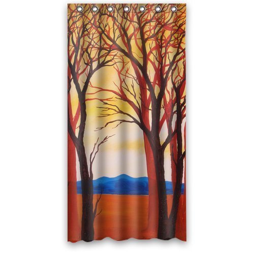 ABPHQTO Cortina de ducha Beautiful Tree Cortina de ducha impermeable 90x180 cm