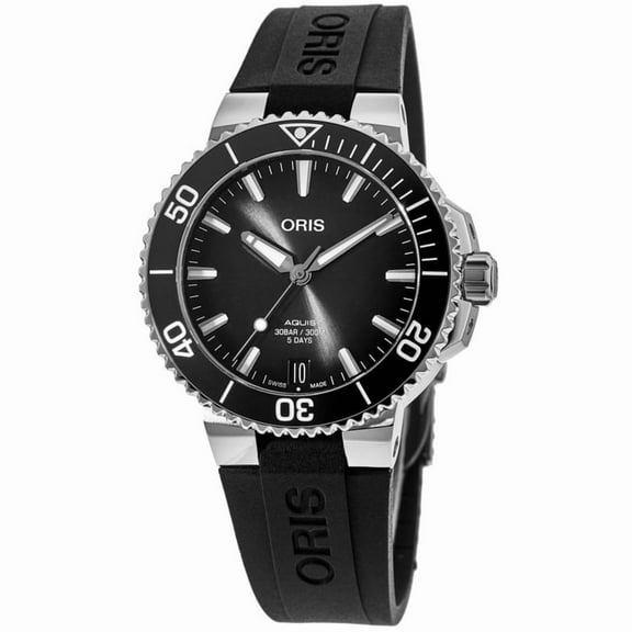 Oris Aquis Date Automatic Black Dial Rubber Strap Men's Watch 01 400 7769 4154-07 4 22 74FC