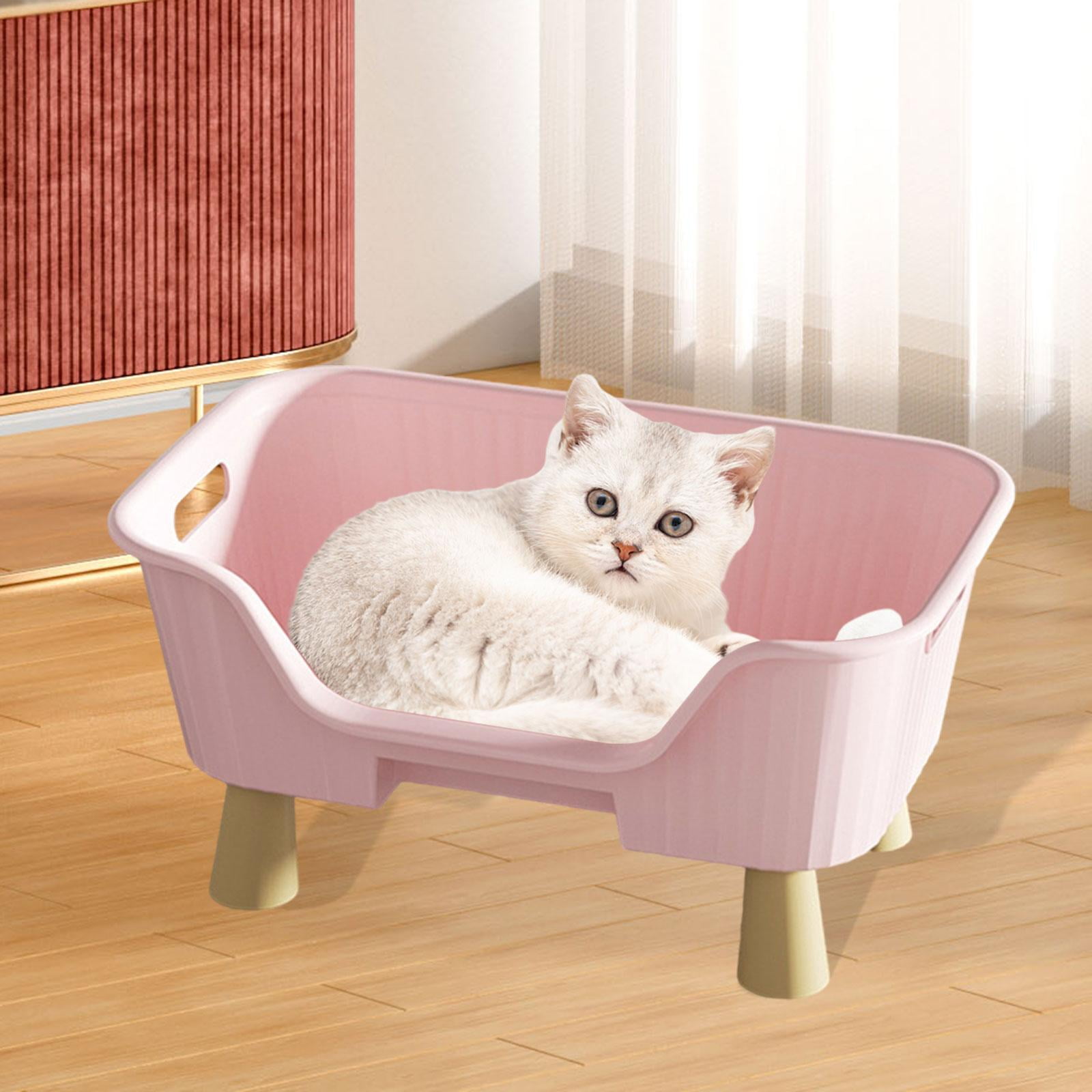 CarpNettore Cat Hammock Bed Elevated Cat Nest Furniture Raised Cat Cot for Kitten Kitty Cats M pink