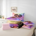 thumbnail image 5 of Feelyou Kawaii Black Girl Bedding Comforter Set 7pcs, Dreamy Butterfly Animal King Bedding Sets, Psychedelic Galaxy Reversible Bed Sheets, Super Cozy Room Decor, 5 of 7