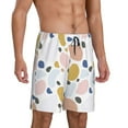 thumbnail image 2 of Wukai Geometric Spots Men’s Short Pajama Pants With Pockets Soft Sleep Pj Shorts for Men-3X-Large, 2 of 6