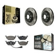 thumbnail image 1 of Transit Auto Front Coated Drilled Slotted Disc Brake Rotors and Ceramic Pads Kit for Car 2011-2015 Volkswagen Jetta with 280mm Diameter Rotor KDT-100150, 1 of 11