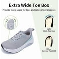 thumbnail image 3 of JOYFON Wide Toe Box Walking Shoes Arch Support Plantar Fasciitis Sneakers Orthotic Tennis Shoes Grey Size 8, 3 of 7