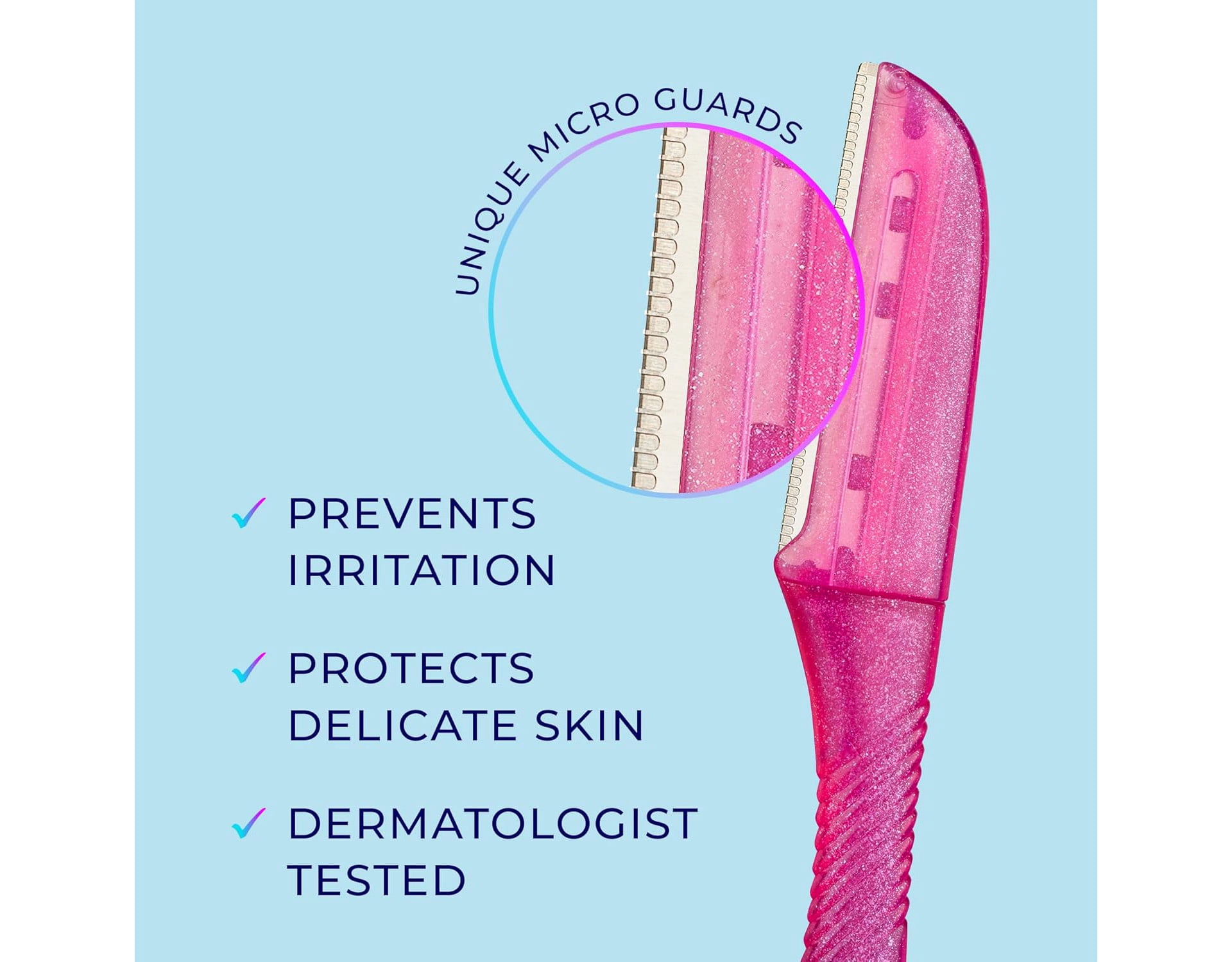 (6 pack) Schick Hydro Silk Touch-up Manual Dermaplaning Razor with Precision Cover, 3 Ct, Women’s Face Razor