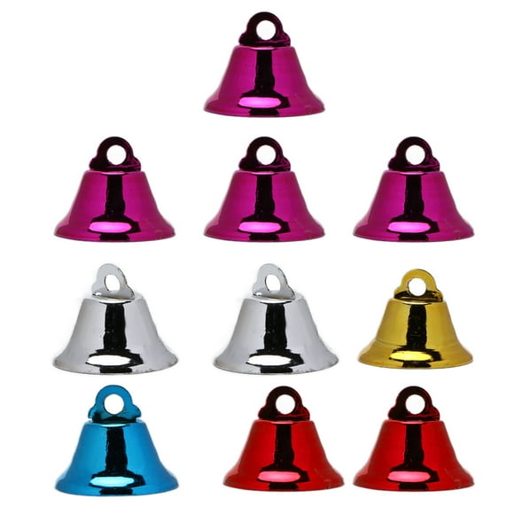 Campanas de colores, 10 piezas de campanas de colores, accesorio de bricolaje para pájaros, campanas de colores, juguete para pájaros, resistente y resistente