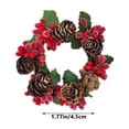 thumbnail image 3 of Suncoda Christmas Wreath, Needle Candlestick Wreath for Christmas Table Decoration Artificial Leaves Candle Ring Candlestick Garland Home Decor, Christmas Ornament, 3 of 6