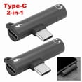 thumbnail image 4 of Type C to 3.5mm Headphone and  Adapter, 2pcs 2 in 1 USB C to 3.5mm Audio Jack with Charging Port Headset Distributor Adapter for Type C Mobile Phone Models, 4 of 8