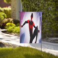 thumbnail image 4 of Bandera de jardín de temporada de Spider-Man, bandera de doble cara, bandera navideña para decoración navideña al aire libre., 4 of 8