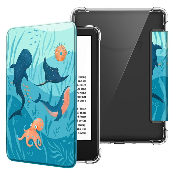 Funda Fintie Slim para Kindle 6 11.ª generación con función de encendido y apagado automáticos, color azul
