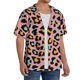 thumbnail image 2 of Balery Leopard Camisa Casual de Manga Corta con Botones para Hombre, Texturizada, Estilo Cubano, para Playa, Verano-3X-Large, 2 of 5