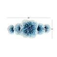 thumbnail image 3 of DecMode Blue Metal 3D Floral Wall Decor, 3 of 7