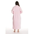 thumbnail image 3 of Just Love Plush Zipper Lounger Robe for Women (Pink, 1X), 3 of 4
