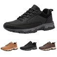 thumbnail image 4 of NOKIO Sneakers for Men Outdoor Wate𝗋proof Sneakers 𝖫a𝖼e Up Running Shoes Lightweight Hiking Shoes Wide Width Non-S𝗅ip Sport Shoes So𝗅id Color Casual Walking Shoes, 4 of 9