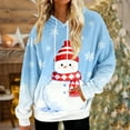 thumbnail image 6 of Hoodies for Women Oversized Winter Plush Cute Sweatshirts Pullover Trendy Fall Winter Clothes with Christmas Print for Comfortable Seasonal Wear,Light Blue,L, 6 of 6