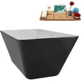 thumbnail image 3 of 63" Streamline NB6960ORB Soaking Glossy Black Freestanding Tub and Tray With Internal Drain in Matte Oil Rubbed Bronze, 3 of 7