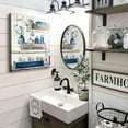 thumbnail image 3 of Bathroom Decor Wall Art Dragonfly Blue Sign Rustic Farmhouse Canvas Prints Signs Wood Background Pictures Artwork Framed Bath Laundry Home Decorations12''''x16'''', 3 of 6
