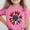 04 Pink, variant on Freshbabe Children's Independence Day Flag Print Short-Sleeve Crew Neck T-Shirt, Summer Breathable Cotton, Casual and Versatile