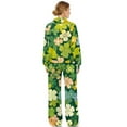 thumbnail image 2 of Xixirimido Green Clover Print Womens Sweatsuits 2 Piece Lounge Sets for St. Patrick's Day Fall Fashion Outfit Long Sleeve Sweatshirt Wide Leg Sweatpants Matching Tracksuit Sets, X-Large, 2 of 7