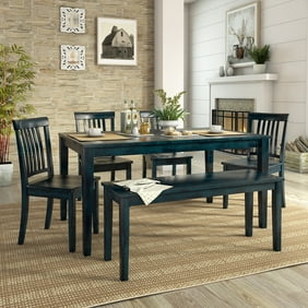 Lexington Large Dining Set With 6 Mission Back Chairs Walmart Com