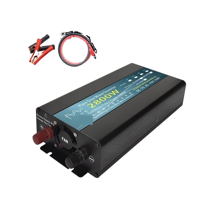Inverter 12V 24V 1000W 1600W 2000W 2800W Pure Sine Wave Inverter Power Converter Solar Inversor 12V To 220 Transformer LED ,Safety