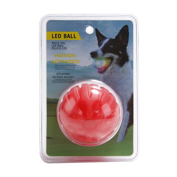 Light Squeaky Dog Toys Ball Pet Dog Puppy Luminous Chew Elastic Ball