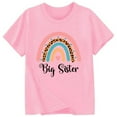 thumbnail image 3 of Big Sister Shirts for Girls Rainbow Printed Adorable Short Sleeve Casual Stylish Daliy T Shirts Size 4 Y-5 Y, 3 of 3