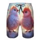 thumbnail image 3 of Balery Heart Sky Bird Couple Traje de Baño Estilo Hawaiano para Hombre, Shorts de Secado Rápido con Bolsillos-3X-Large, 3 of 6