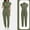 Army Green, variant on Stichou Scrub for Women,Scrub Sets Jumpsuit,Stretch,Loose Fit Top and Pants Set with Pockets Navy S