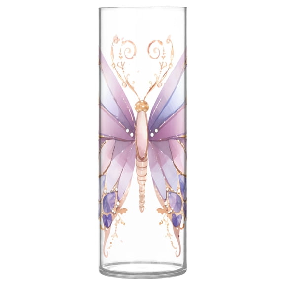 JSTEL Butterfly Diamond Flower Vase Decorative Floreros for Home Decor Bedroom Living Room Office Table Shelf Bathroom