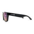 thumbnail image 3 of Kush Color Mirror Mens Oversize Horn Rim Hipster Sport Plastic Sunglasses Shiny Black - Teal Mirror, 3 of 4