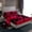 Crimson Black, variant on jejeloiu Happy Valentine'S Day Twin Sheet Sets,Romantic Floral Loves Twin Fitted Sheet,Red Black Flat Sheet For Girls,Microfiber Bedroom Decor,3-Piece
