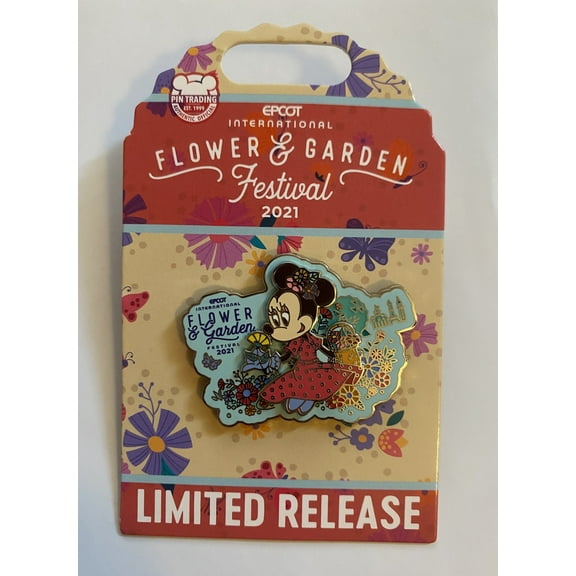 Disney Flower and Garden Festival 2021 Minnie Mouse Limited Pin New with Card