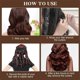 thumbnail image 5 of Rizadores de pelo sin calor para peinados nocturnos con diadema ajustable, rulos sin calor, color rosa., 5 of 5