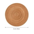 thumbnail image 2 of 6pcs Rotin Set de Table Tissé à la Main Tasse Coussin Isolation Thermique Tissé Coaster, 2 of 7