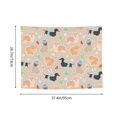 thumbnail image 4 of cartoon Dog Puppy leaf Tapestry for Bedroom - Tapestry Wall Hanging Wall Tapestry for Dorm Wall Decor Home Decoration , Aesthetic Funny Tapestry 29 x 37in, 4 of 5