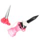 thumbnail image 5 of Tees de golf de plástico de 70 mm, soporte para pelotas, accesorios para práctica al aire libre, color rosa, 5 of 15