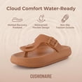 thumbnail image 3 of Cushionaire Flo Cloud Thong Sandals for Women - Waterproof Soft Flexible Upper, Molded Footbed, Non-Slip Traction Sole, Squishy 2.75” Comfort Platform Slide | Pool, Beach, Shower Footwear, 3 of 19