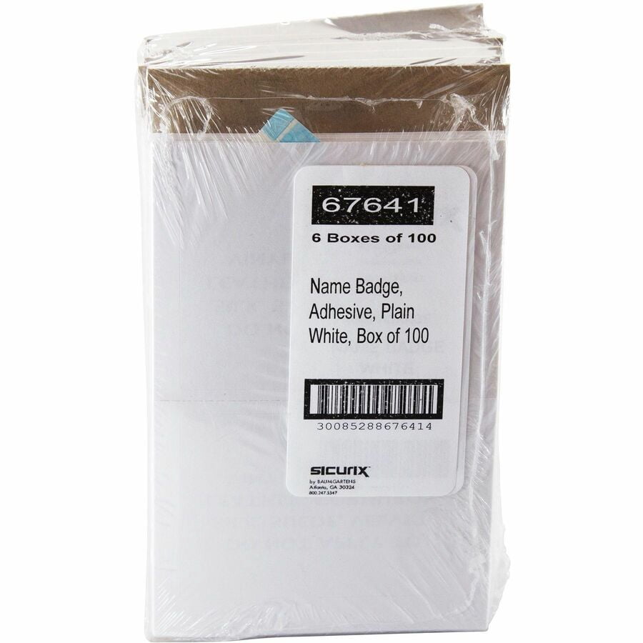 Baumgartens Sicurix Plain Adhesive Badges