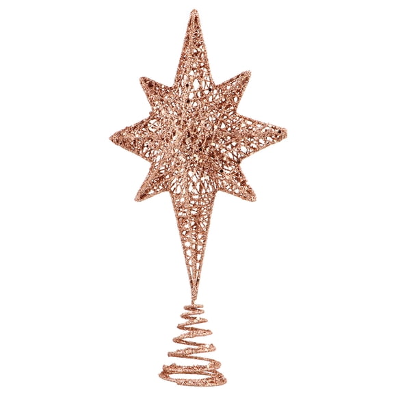 Supvox 1Pc Christmas Star Tree Topper Decor Golden Metal Tree Star Festival Ornament