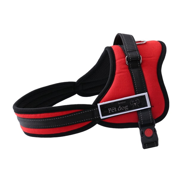 Methold Cuerda de tracción para exteriores, arnés portátil para el pecho de mascotas, correa para caminar, chaleco transpirable, accesorios Suministros para perros Rojo L