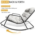 thumbnail image 4 of Outdoor Patio Rocking Chair,Indoor and Outdoor Leisure Rocking Chair with Cushion, Waterproof and UV Resistant Can Hold up to 352lbs Suitable for Living Room, Balcony, Patio, Porch., 4 of 7