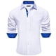 thumbnail image 2 of Camisa de vestir Barry.Wang White para hombre de manga larga de negocios, 2 of 6