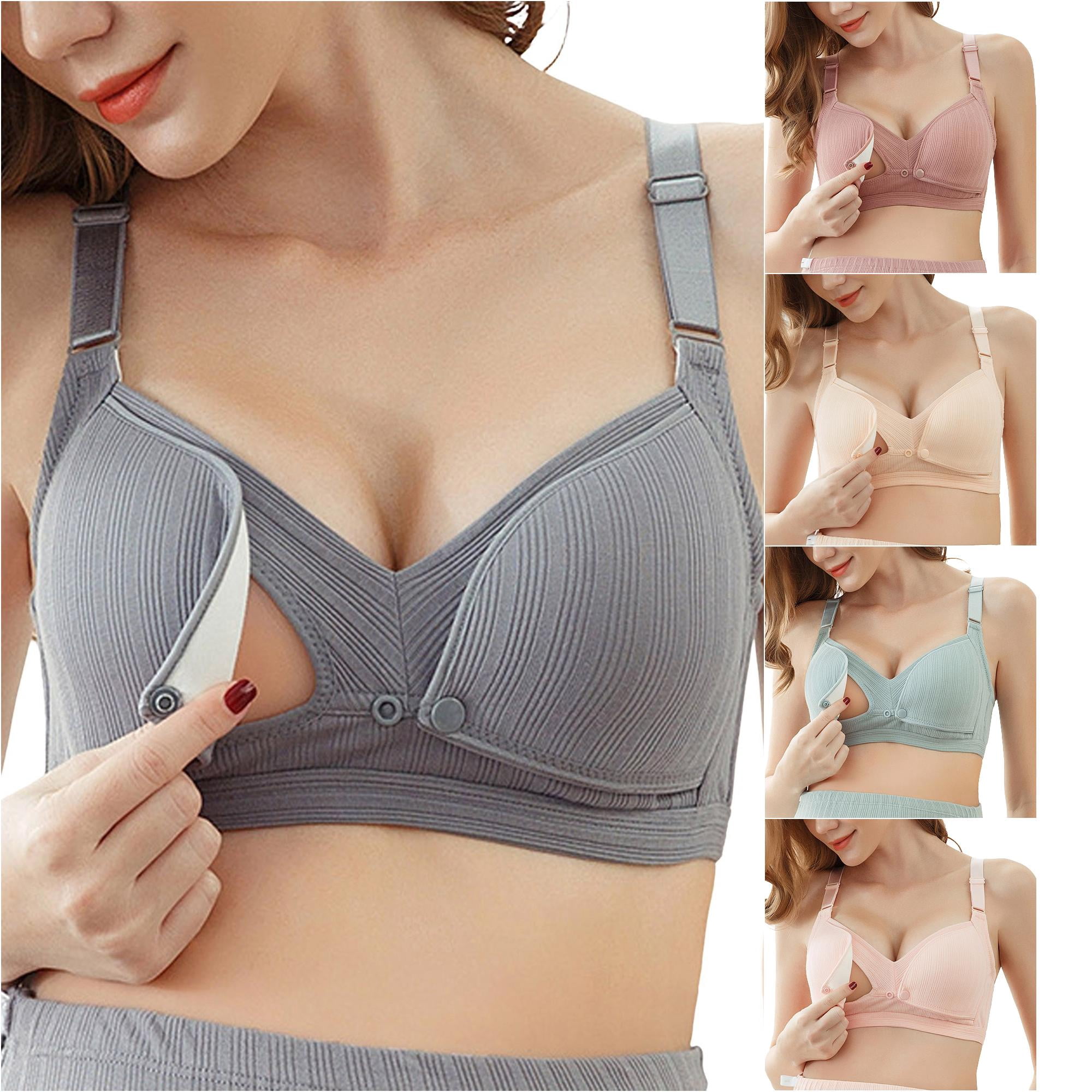Nursing Bra for Maternity and Breastfeeding Seamless Comfort Wireless Front Closure Plus Size Support Womens Workout Bra plus Size Bra Womens Bras Push up